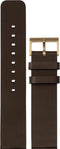 LEFF amsterdam - Horlogebandje - Leren Band T40 - Bruin/Gesp - 20mm