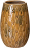 Vaas 15 x 15 x 22,5 cm Keramisch Mosterd