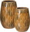 Vaas 15 x 15 x 22,5 cm Keramisch Mosterd