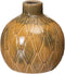 Vaas 17,5 x 17,5 x 18 cm Keramisch Mosterd