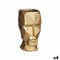 Vaas 3D Gezicht Gouden Polyresin 12 x 24,5 x 16 cm (4 Stuks)