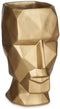 Vaas 3D Gezicht Gouden Polyresin 12 x 24,5 x 16 cm (4 Stuks)