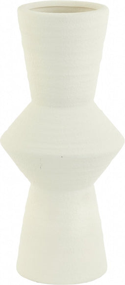 Vaas Ayla Naturel - Keramiek Creme - 41x19x19cm (hxbxd) - Light & Living