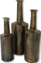 Vaas Bergamo large - ø24x75 - Messing antiek goud - Metaal
