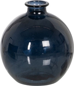 Vaas Blauw Gerecycled glas 16 x 16 x 18 cm