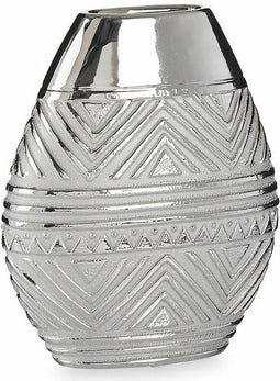 Vaas Breedte Zilverkleurig Keramisch 9,8 x 26,5 x 22 cm (6 Stuks)
