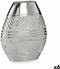 Vaas Breedte Zilverkleurig Keramisch 9,8 x 26,5 x 22 cm (6 Stuks)