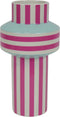 Vaas - Bretonse Streep - Keramiek - Mintgroen/Roze - 13x13x25cm