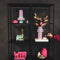 Vaas - Bretonse Streep - Keramiek - Mintgroen/Roze - 13x13x25cm