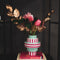Vaas - Bretonse Streep - Keramiek - Mintgroen/Roze - 13x13x25cm