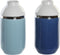 Vaas DKD Home Decor 12,5 x 12,5 x 25 cm Wit Hemelsblauw Marineblauw Keramiek (2 Stuks)