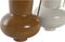 Vaas DKD Home Decor 13 x 12.5 x 17 cm Beige Metaal Oranje Mosterd (2 Stuks)