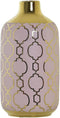 Vaas DKD Home Decor 13 x 13 x 26 cm Porselein Roze Gouden Orientaals Verchroomd