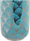 Vaas DKD Home Decor 13 x 13 x 26 cm Porselein Turkoois Orientaals Verchroomd
