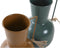Vaas DKD Home Decor 14.5 x 13 x 24 cm Metaal Oranje Groen Mosterd (2 Stuks)