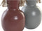 Vaas DKD Home Decor 14 x 13 x 24 cm Grijs Metaal Terra cotta (2 Stuks)