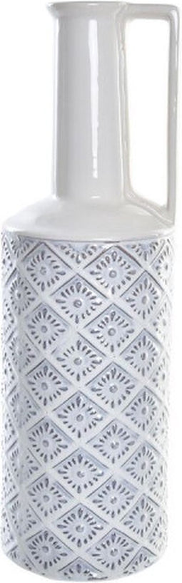 Vaas DKD Home Decor 14 x 14 x 45 cm Porselein Blauw Wit Mediterrane