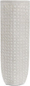 Vaas DKD Home Decor 17 x 10 x 47 cm Wit Hars Modern