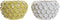 Vaas DKD Home Decor 24,5 x 24,5 x 17 cm Wit Keramiek Modern Met reliëf Mosterd (2 Stuks)