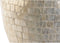 Vaas DKD Home Decor 30 x 30 x 36 cm Natuurlijk Wit Parelmoer Mediterrane Blad van een plant