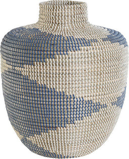 Vaas DKD Home Decor 40 x 40 x 48 cm Natuurlijk Blauw Zeegras Mediterrane