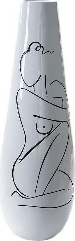 Vaas DKD Home Decor Abstract Wit Hars Modern (31.5 x 31.5 x 95.5 cm)
