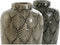 Vaas DKD Home Decor Beige Porselein Grijs Groen Orientaals 16 x 16 x 26 cm (2 Stuks)