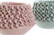 Vaas DKD Home Decor Bloem Roze Turkoois Keramiek 20 x 20 x 13 cm Mediterrane (2 Stuks)