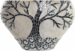 Vaas DKD Home Decor Boomstructuur Kristal Zwart Beige Terra cotta (30 x 15 x 33,5 cm)