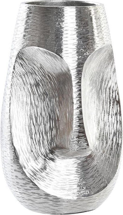 Vaas DKD Home Decor Gezicht Zilverkleurig Aluminium 19 x 19 x 31 cm Modern