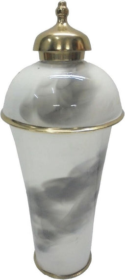 Vaas DKD Home Decor Gouden Aluminium Tweekleurig Ijzer Modern (17 x 17 x 41 cm)