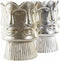 Vaas DKD Home Decor Gouden Gezicht Champagne Zilverkleurig Aluminium Modern 12 x 12 x 17 cm (2 Stuks)