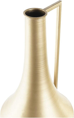 Vaas DKD Home Decor Gouden Metaal Crème Tropisch Blad van een plant (21 x 21 x 71 cm)