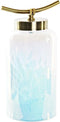 Vaas DKD Home Decor Kristal Blauw Gouden Metaal Mediterrane (19 x 15 x 33 cm) (Ø 14 cm)