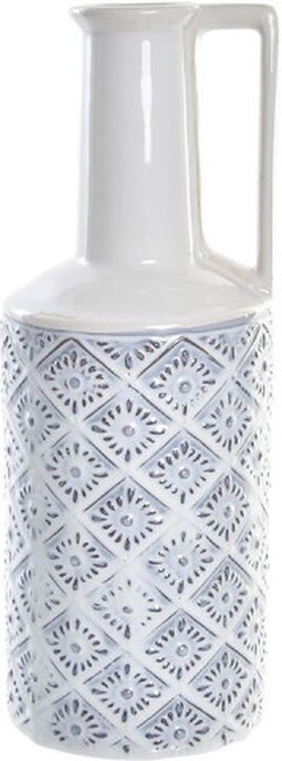 Vaas DKD Home Decor Porselein Blauw Wit 14 x 14 x 30 cm Mediterrane