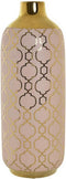 Vaas DKD Home Decor Porselein Roze Gouden Orientaals (15 x 15 x 41,5 cm)