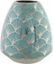 Vaas DKD Home Decor Porselein Turkoois Orientaals Verchroomd 16 x 16 x 18 cm