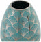 Vaas DKD Home Decor Porselein Turkoois Orientaals Verchroomd 16 x 16 x 18 cm