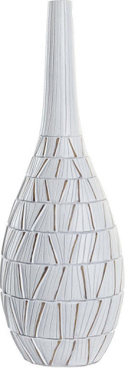 Vaas DKD Home Decor Wit Hars Modern (18 x 18 x 50 cm)