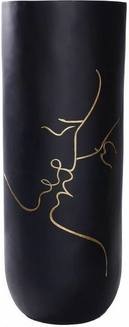 Vaas DKD Home Decor Zwart Hars Modern (35 x 35 x 90 cm)