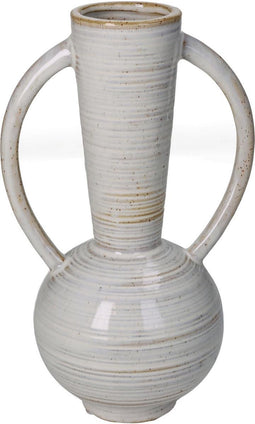 Vaas fijn aardewerk beige 14,5x11x23,6 cm