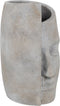 Vaas Grijs Cement Gezicht 18,5 x 16 x 27,5 cm