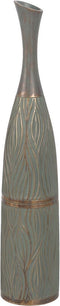 Vaas Groen Gouden Polyresin 16 x 16 x 75,5 cm