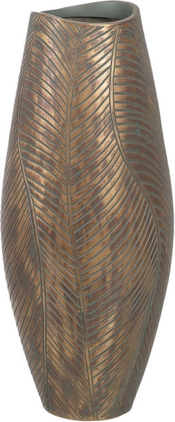 Vaas Groen Gouden Polyresin 22 x 22 x 54 cm