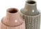 Vaas Home ESPRIT Grijs Roze Porselein 15 x 15 x 31 cm (2 Stuks)