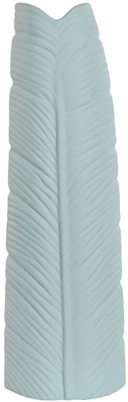 Vaas Home ESPRIT Hemelsblauw Keramiek Tropisch Blad van een plant 22 x 15 x 70 cm