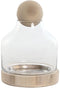 Vaas Home ESPRIT Transparant Natuurlijk Hout Kristal 18 x 18 x 24 cm
