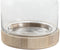 Vaas Home ESPRIT Transparant Natuurlijk Hout Kristal 18 x 18 x 24 cm