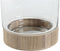 Vaas Home ESPRIT Transparant Natuurlijk Hout Kristal 21 x 21 x 42 cm