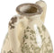 Vaas Home ESPRIT Wit Bruin Groen Keramiek Blad van een plant 13 x 13 x 35 cm